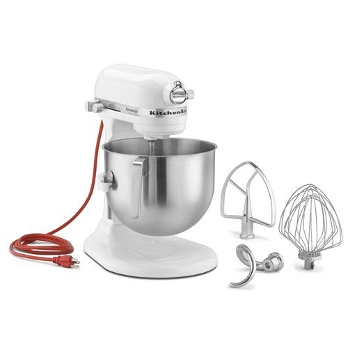 KitchenAid - Dough Mixer, 8 qt NSF Commercial Series - White - KSM8990WH